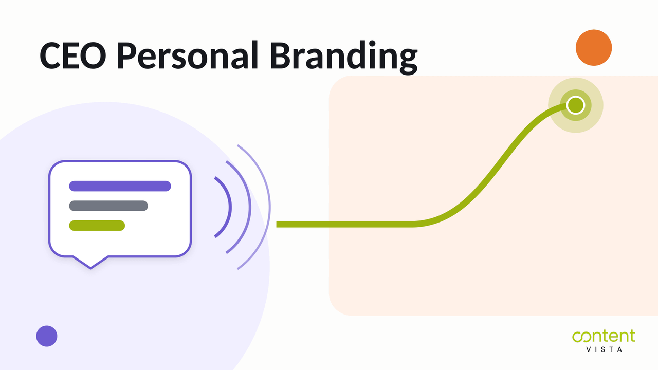 CEO personal branding strategy illustrated as an executive's voice turning into a rising inbound pipeline line